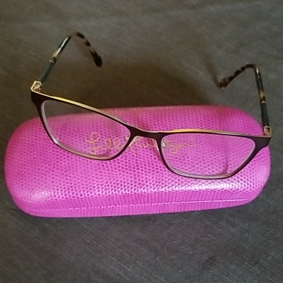 Lilly Pulitzer Glasses with Black and Gold Frame